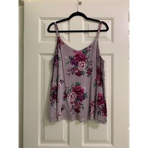 Torrid Sophie Purple Floral Swing Layered Tank 0X